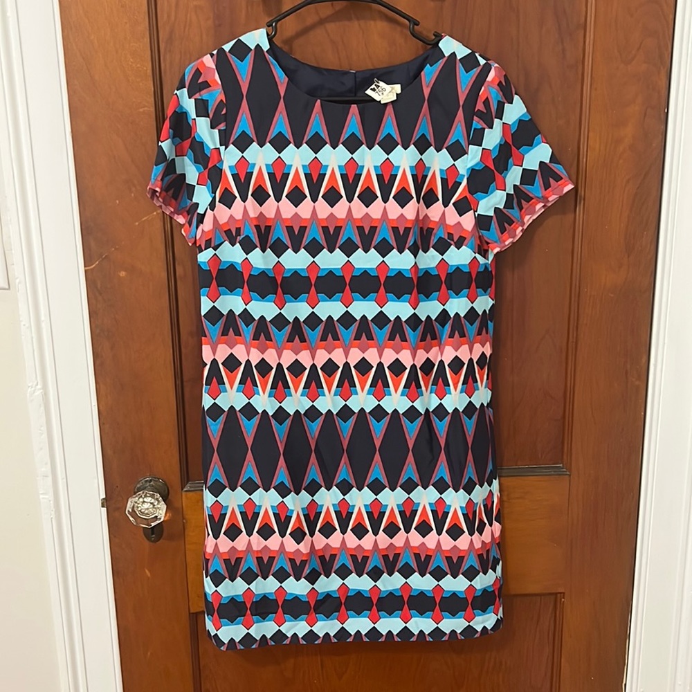 J. Crew polyester geometric dress